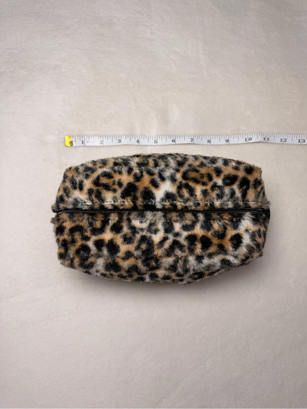 PINK Victoria’s Secret Leopard Faux Fur Cosmetic Makeup Bag Y2K